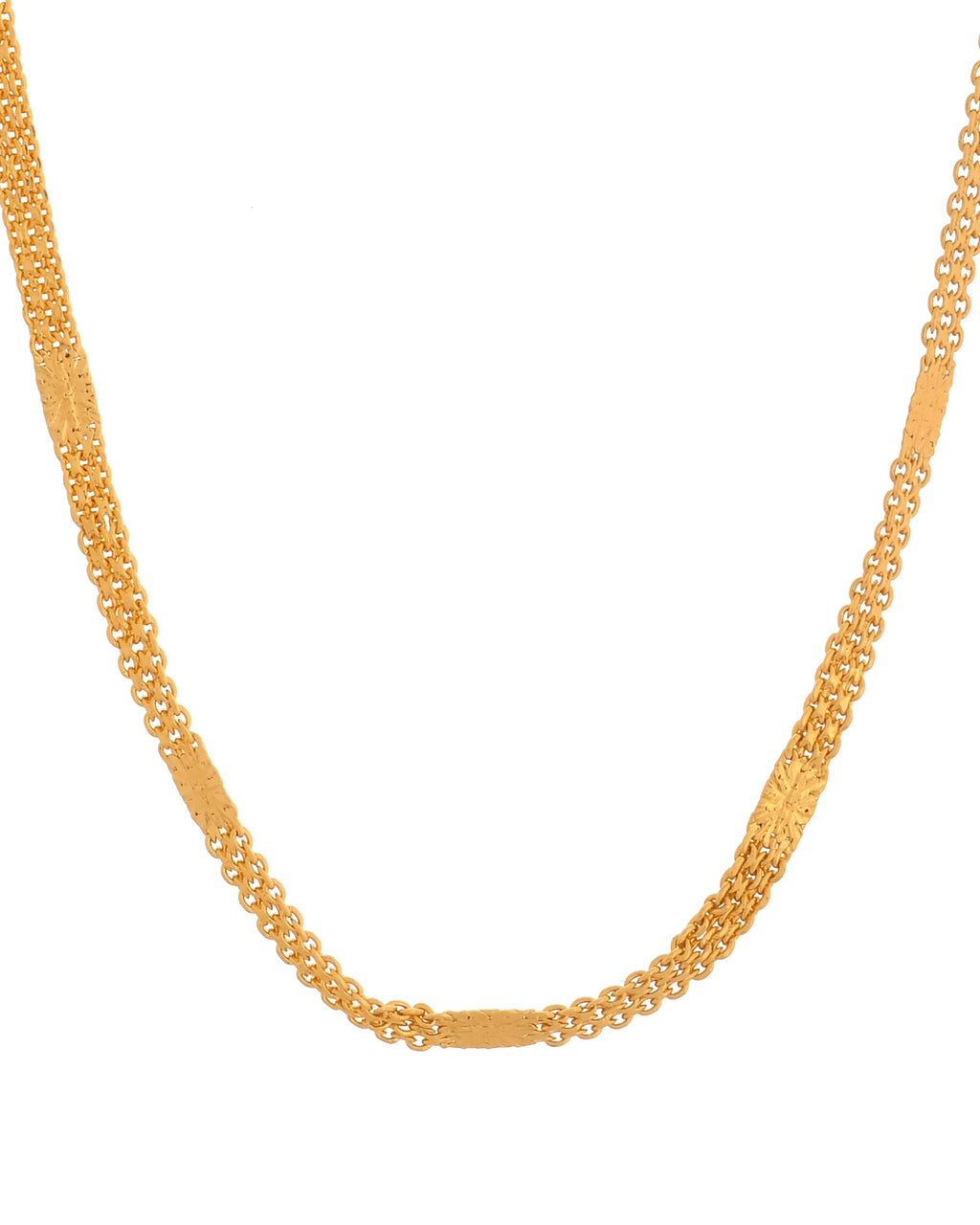 VOJ Gold Polished Classic Stainless Steel Chain