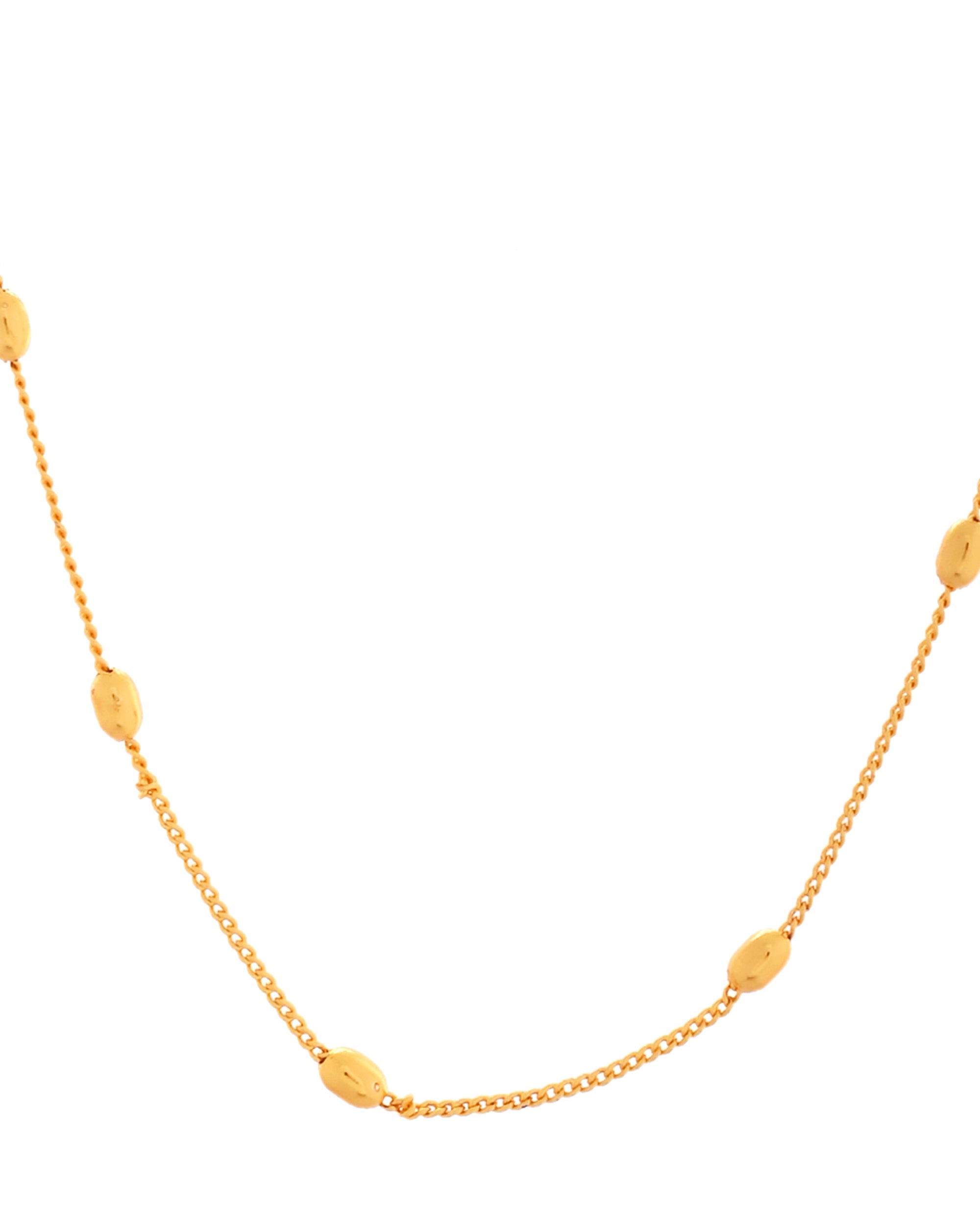 VOJ Gold Polished Minimal Stainless Steel Chain