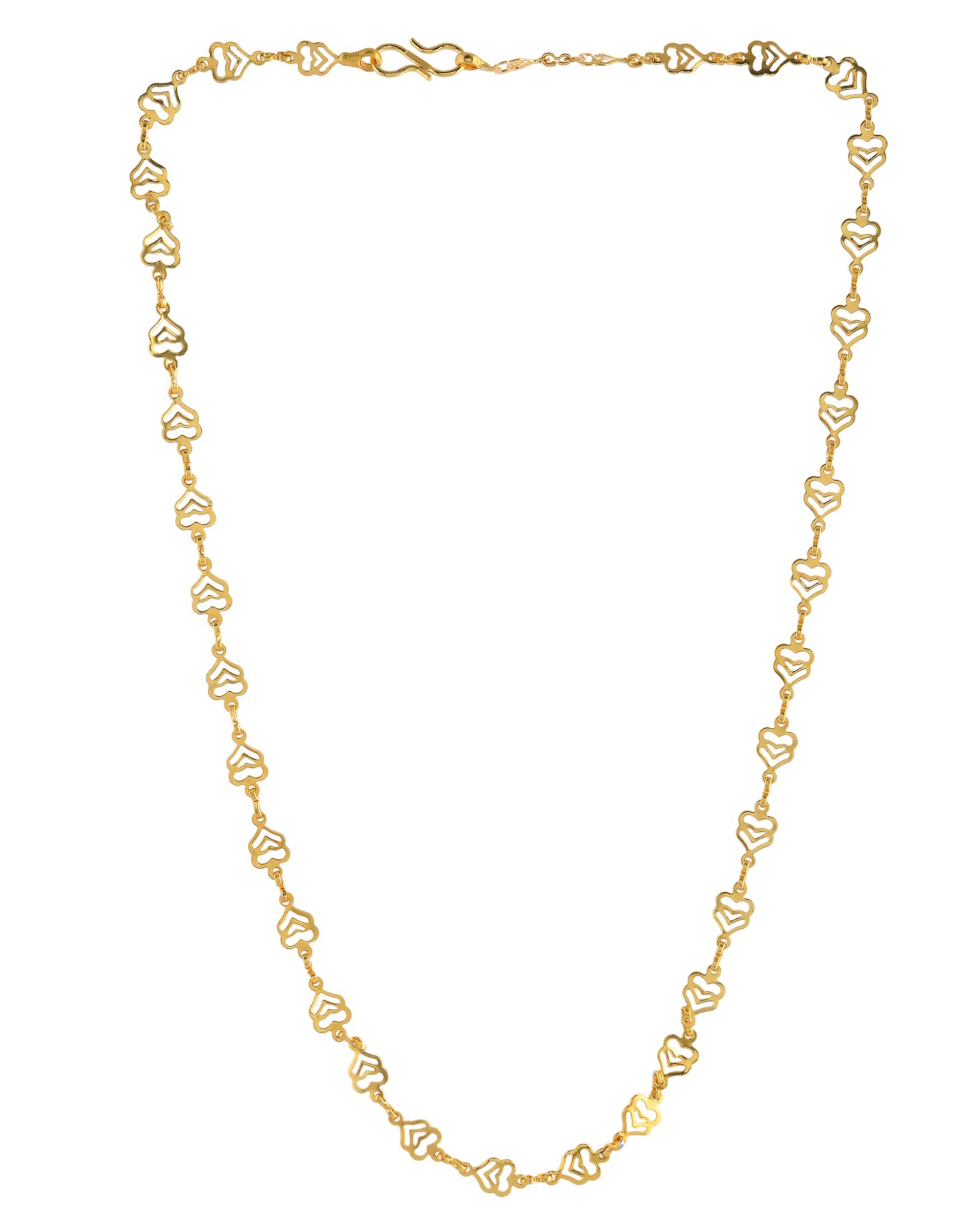 VOJ Gold Polished Elegant Designer Classic Chain