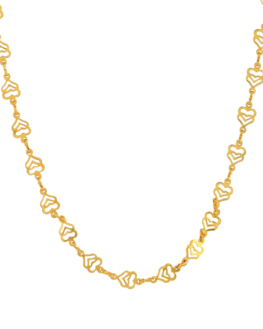 VOJ Gold Polished Elegant Designer Classic Chain