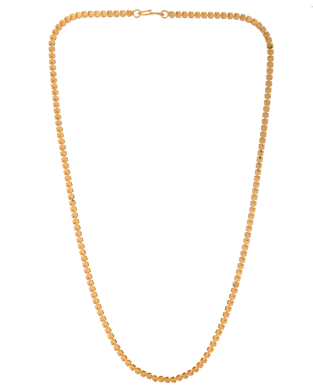 VOJ Women Gold Polished Classic Linked Chain
