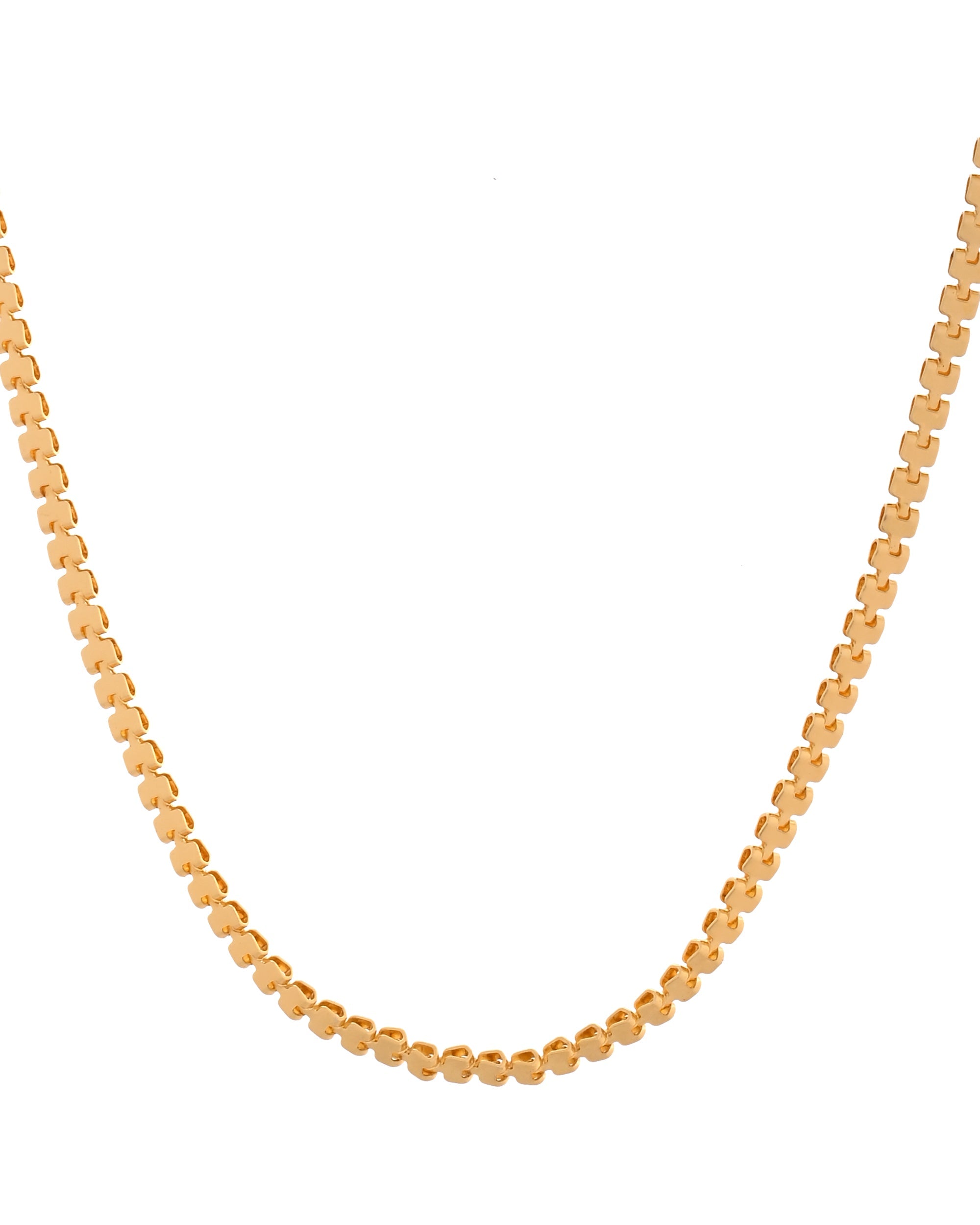 VOJ Women Gold Polished Classic Linked Chain