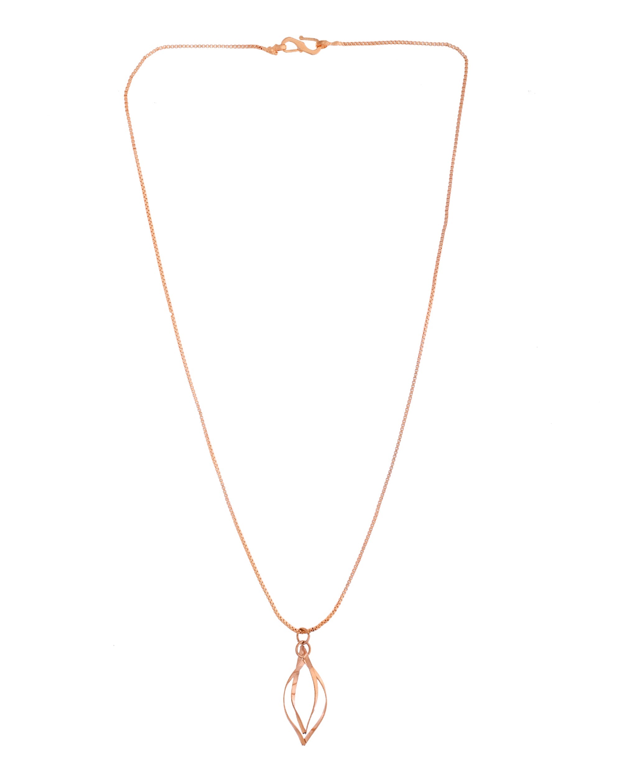 VOJ Rose Gold Polished Chain With Designer Pendant