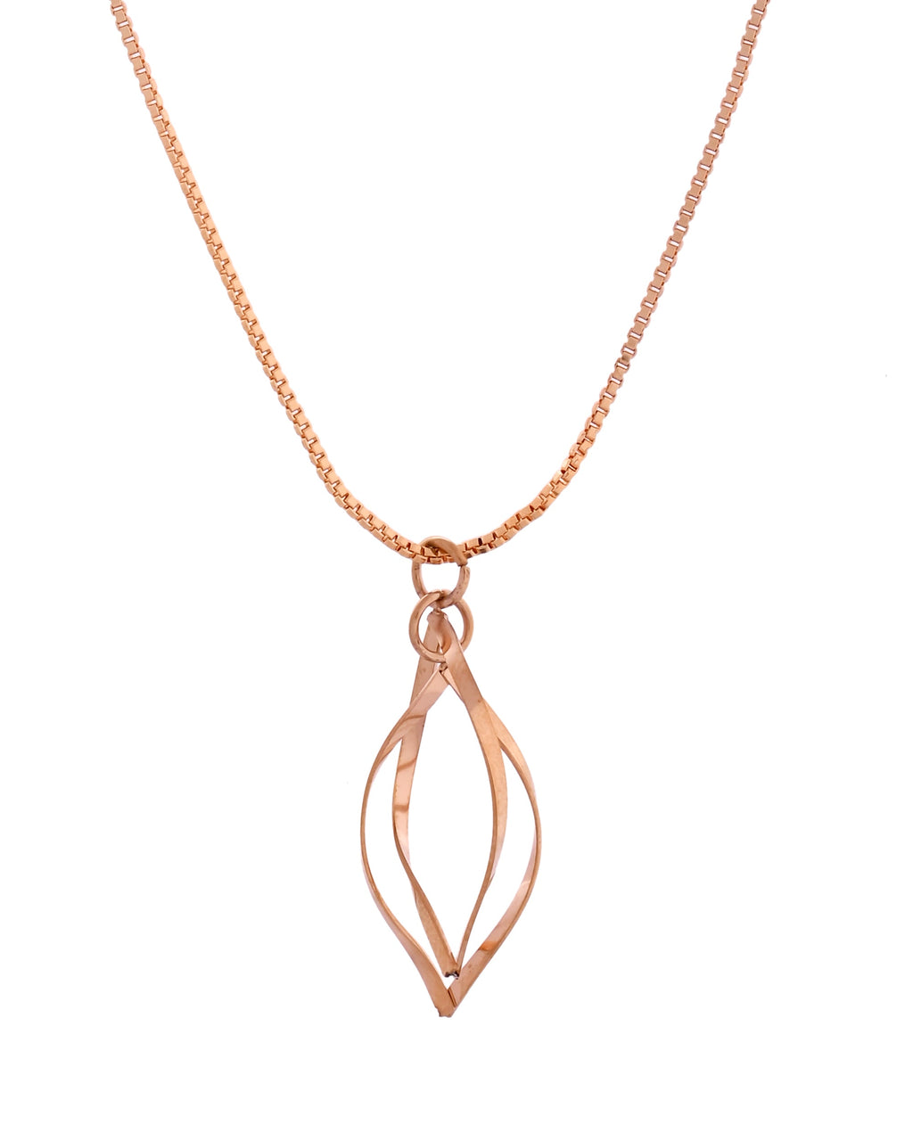 VOJ Rose Gold Polished Chain With Designer Pendant