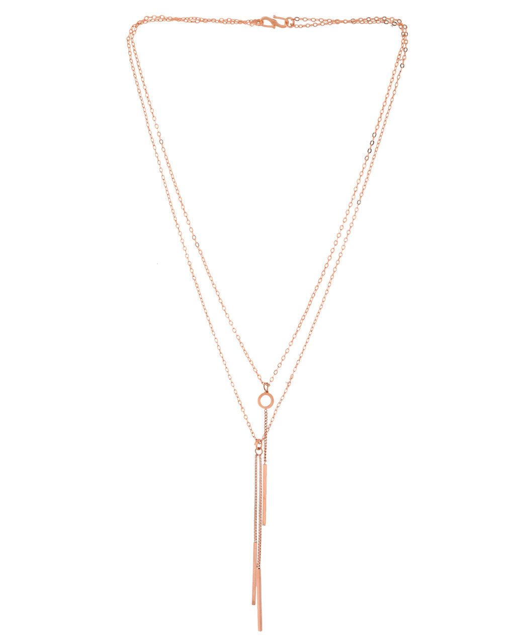 VOJ Gold Polished Multi Layer Designer Chain