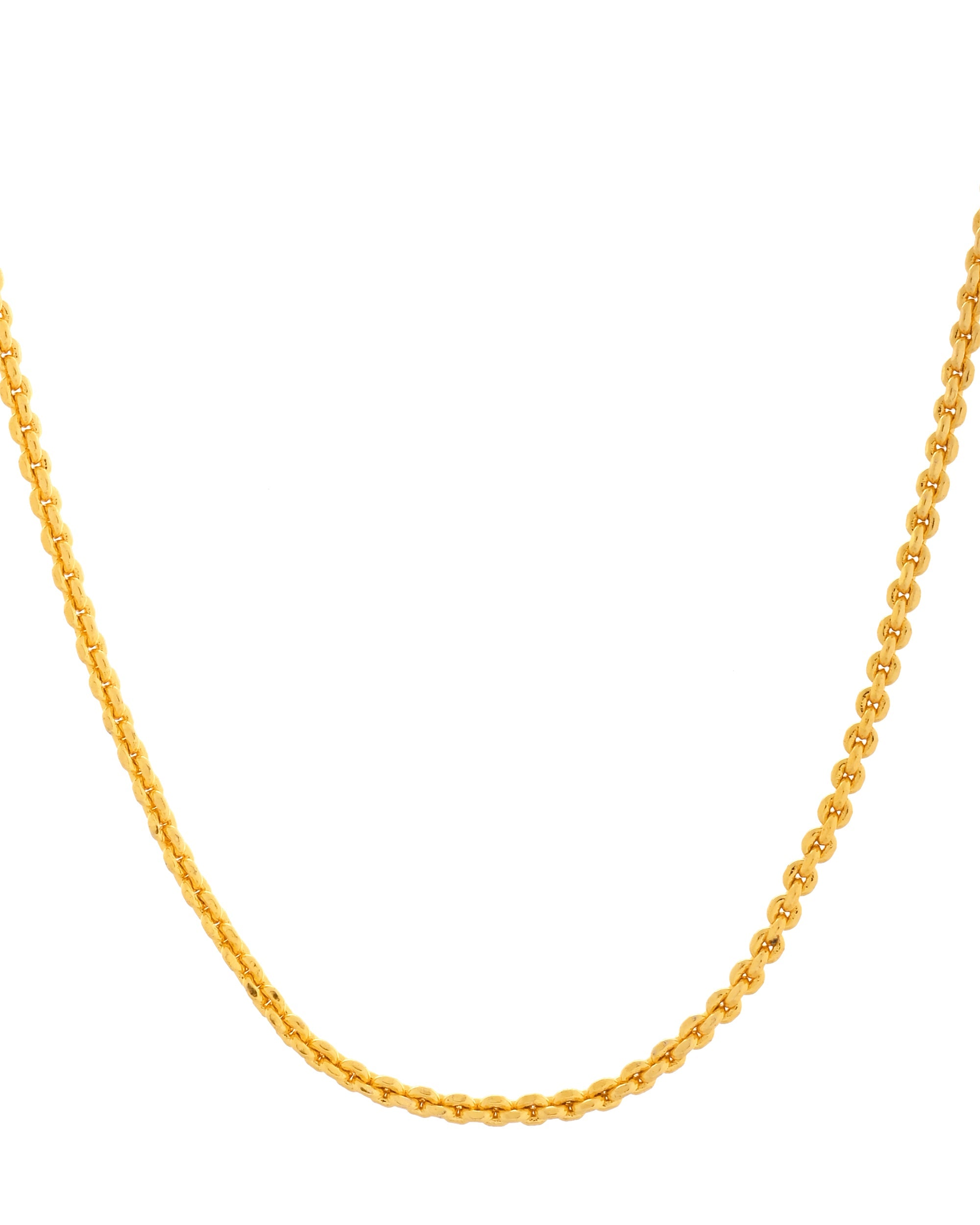 VOJ Gold Polished Women Stainless Steel Classic Chain