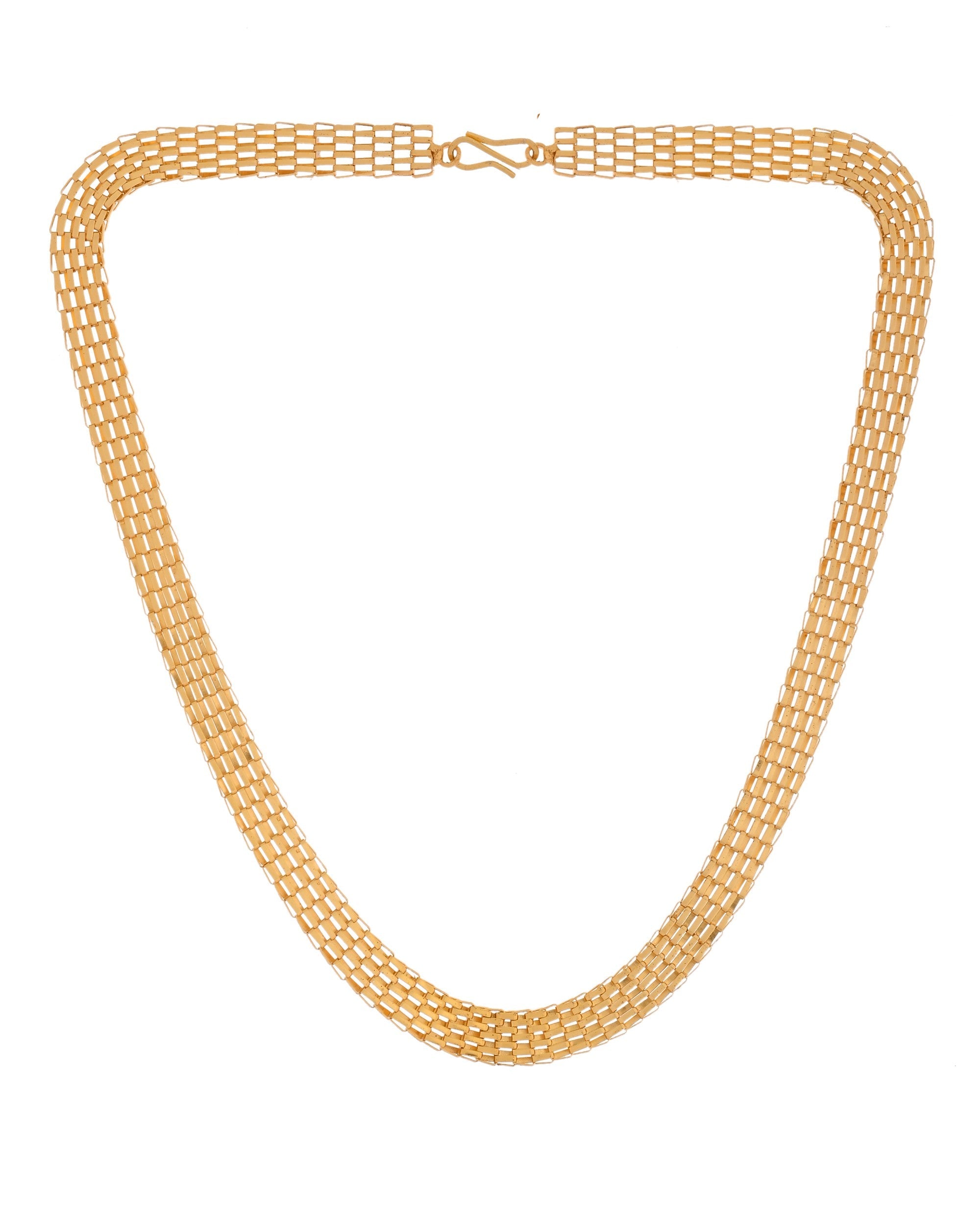VOJ Men Gold Polished Think Classic Chain
