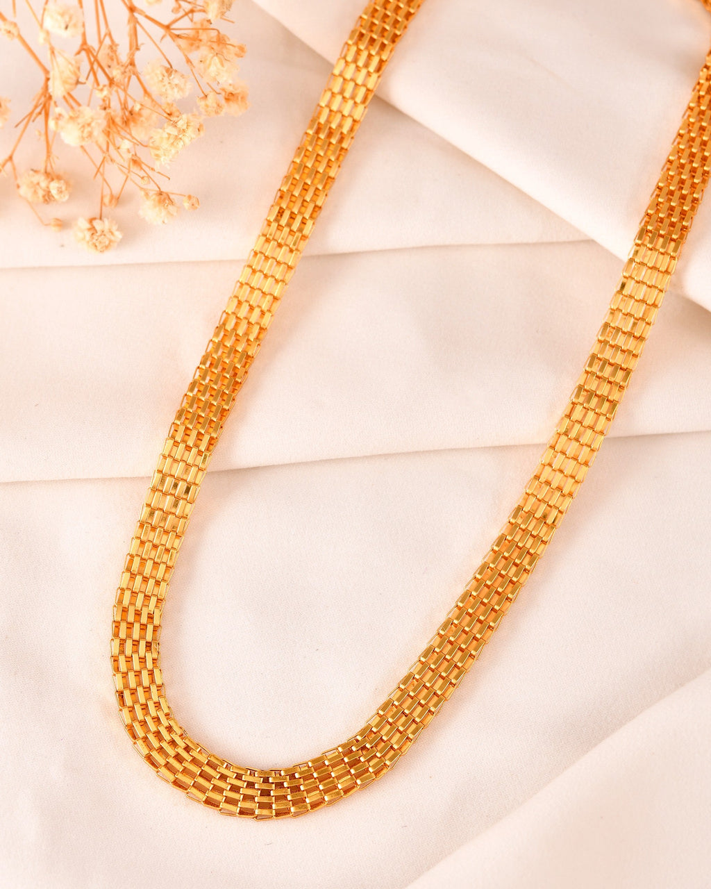 VOJ Men Gold Polished Think Classic Chain