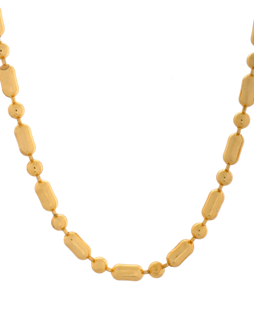 VOJ Men Gold Polished Drop Studded Elegant Chain