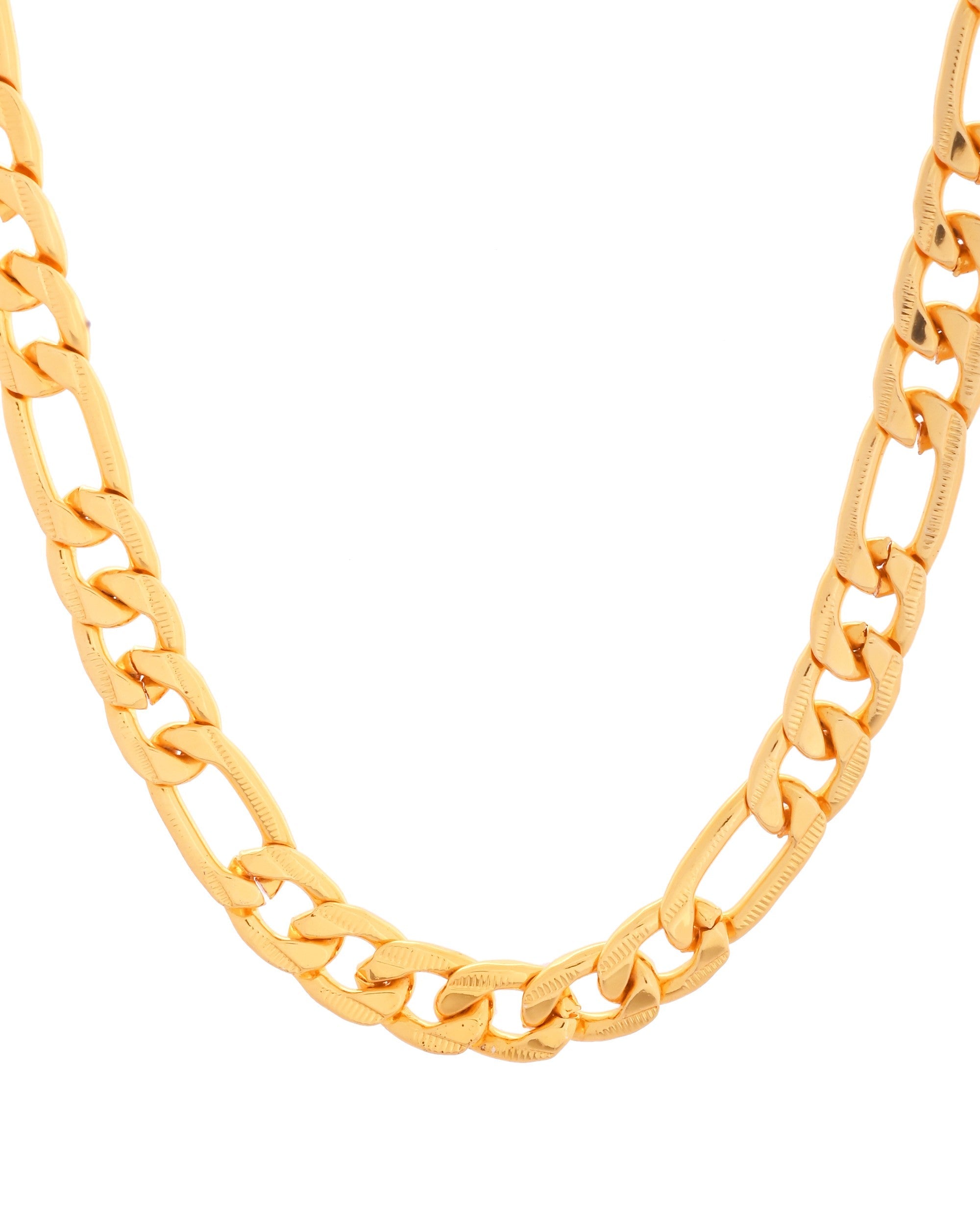 VOJ Men Gold Polished Link Classic Designer Linked Chain