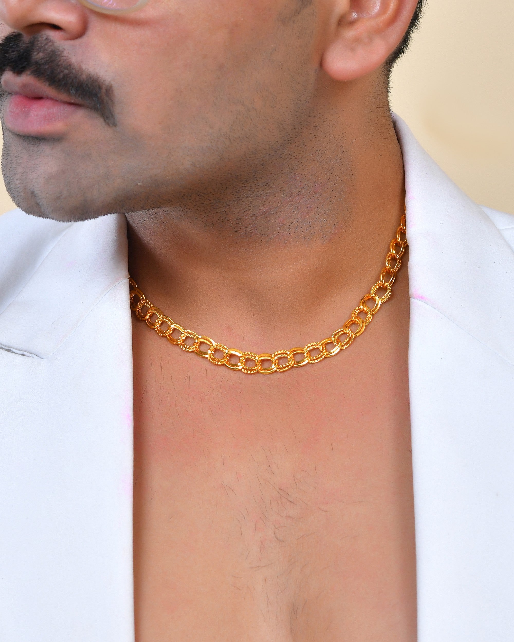 VOJ Men Designer Thick Stainless Steel Linked Chain