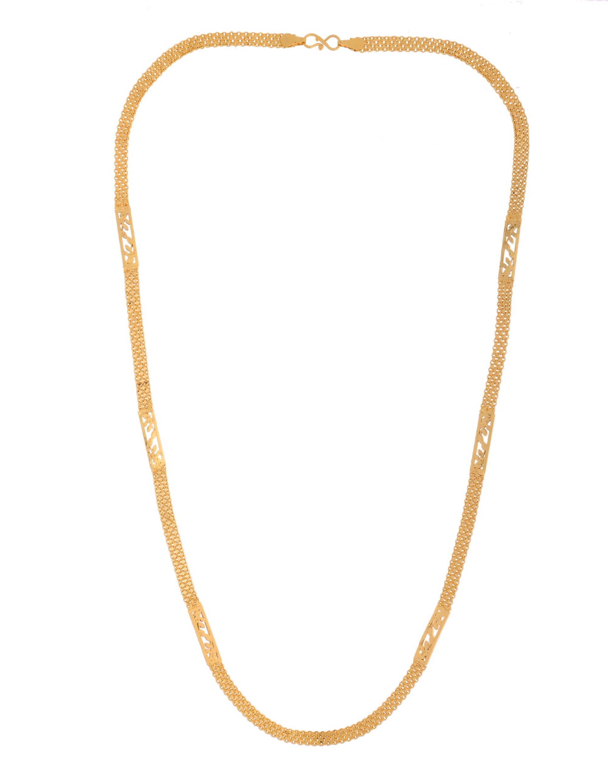 VOJ Men Designer Stainless Steel Gold Polished Classic Chain