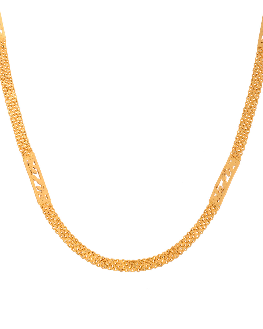 VOJ Men Designer Stainless Steel Gold Polished Classic Chain