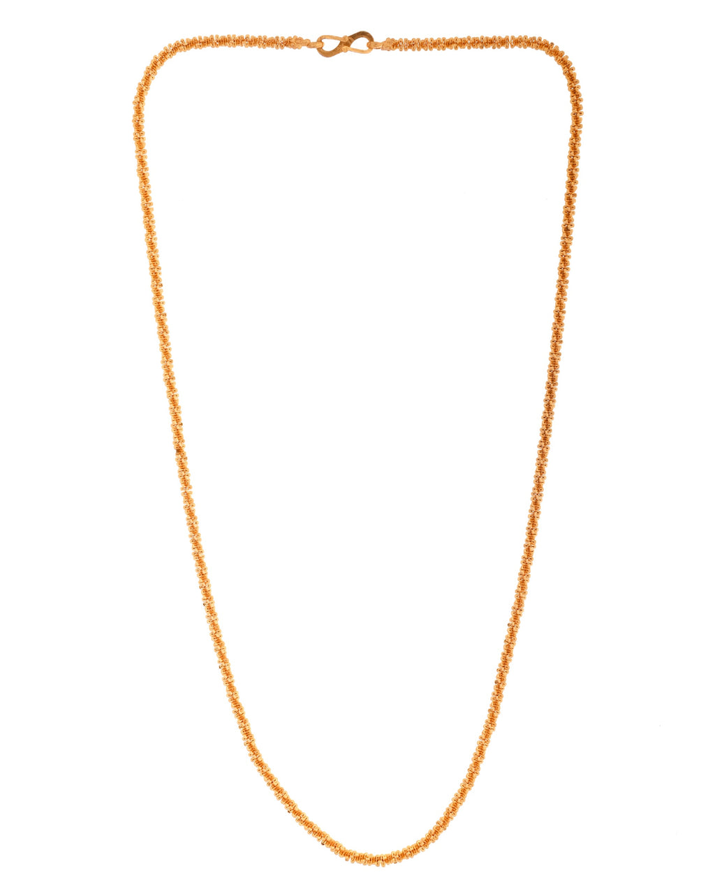 VOJ Men Gold Polished Twisted Stainless Steel Minimal Chain