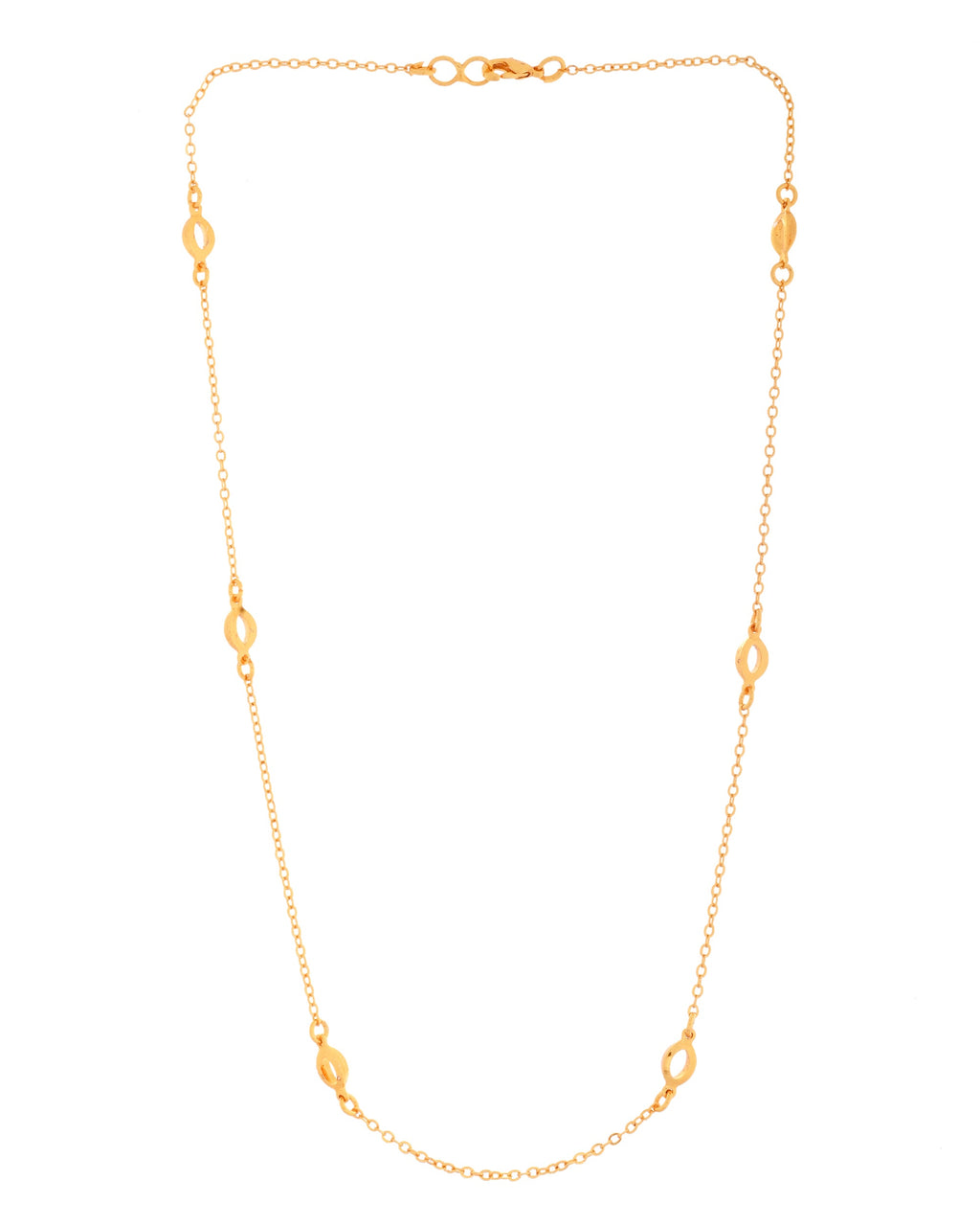 VOJ Gold Polished Minimal Designer Chain For Women