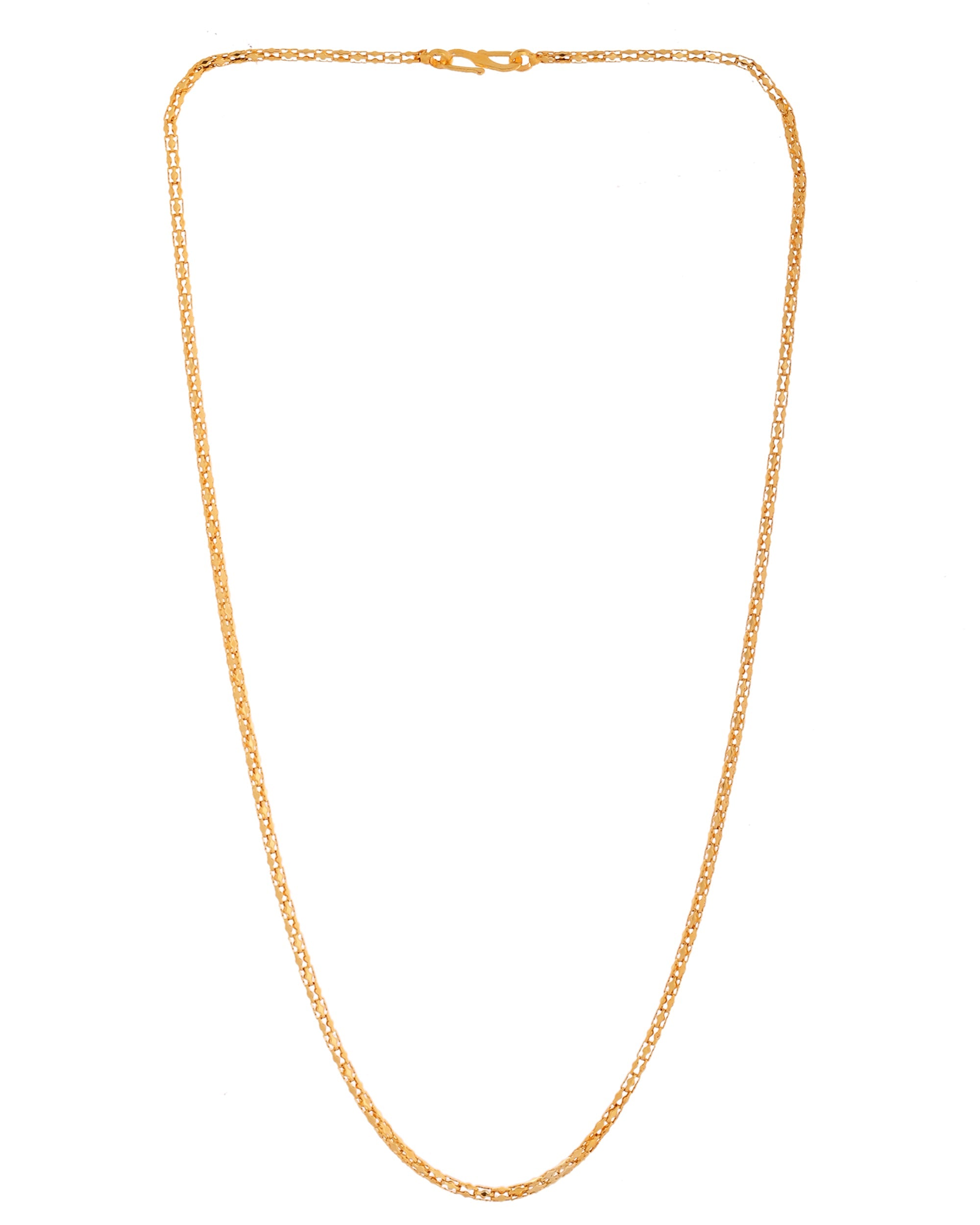 VOJ Women Gold Polished Stainless Steel Simple Chain