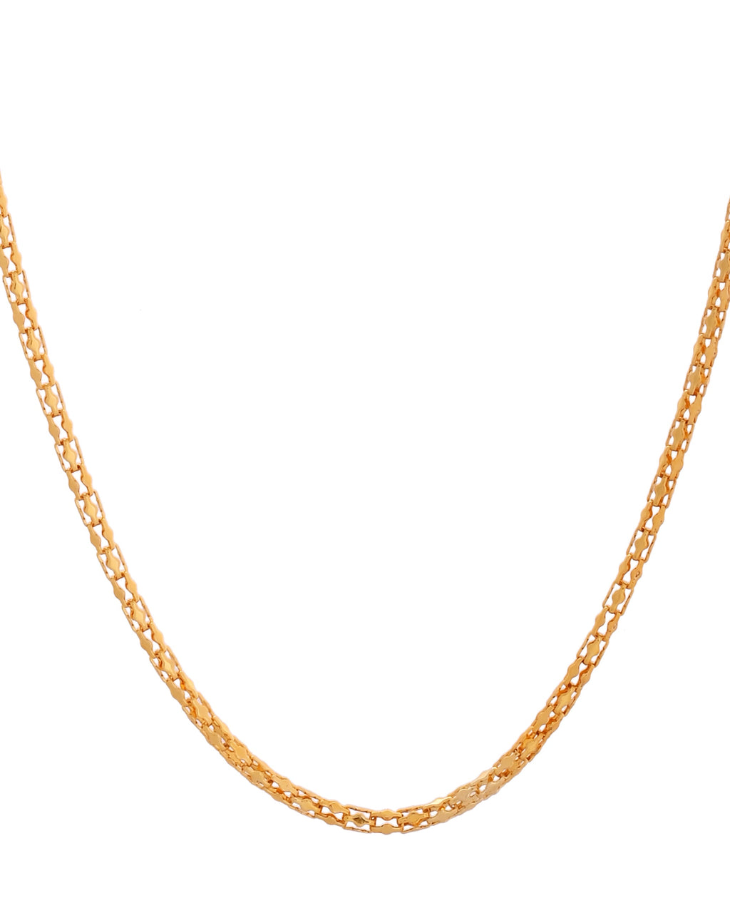 VOJ Women Gold Polished Stainless Steel Simple Chain