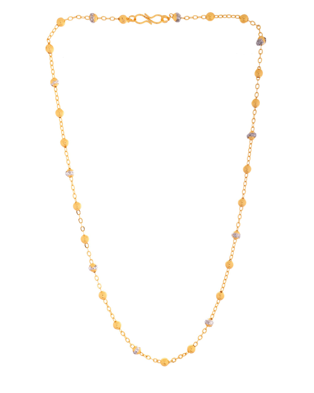 VOJ Stainless Steel Dual Toned Ball Chain For Women