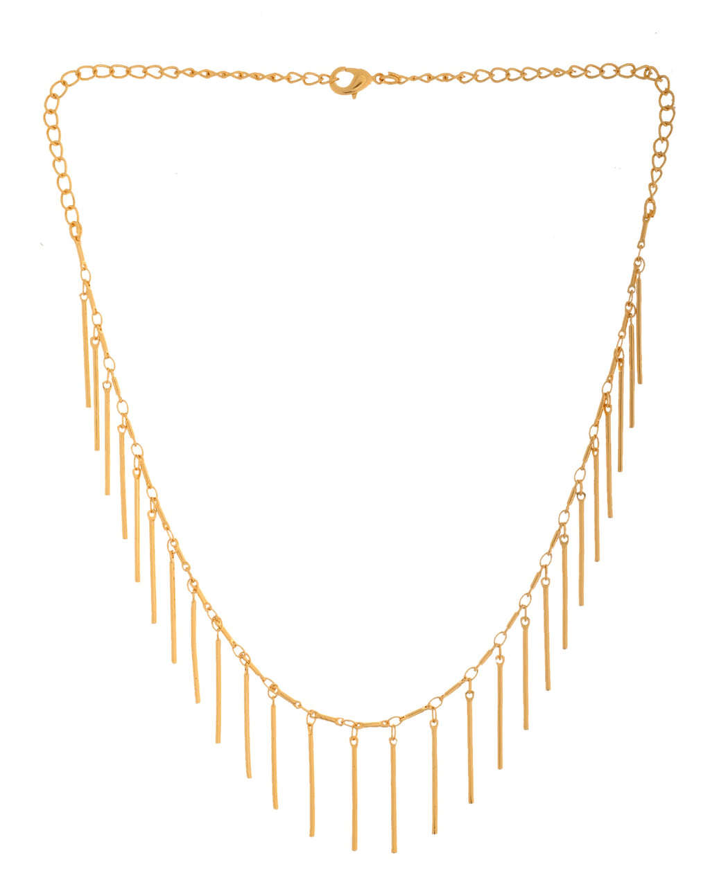 VOJ Women Gold Polished Statement Necklace