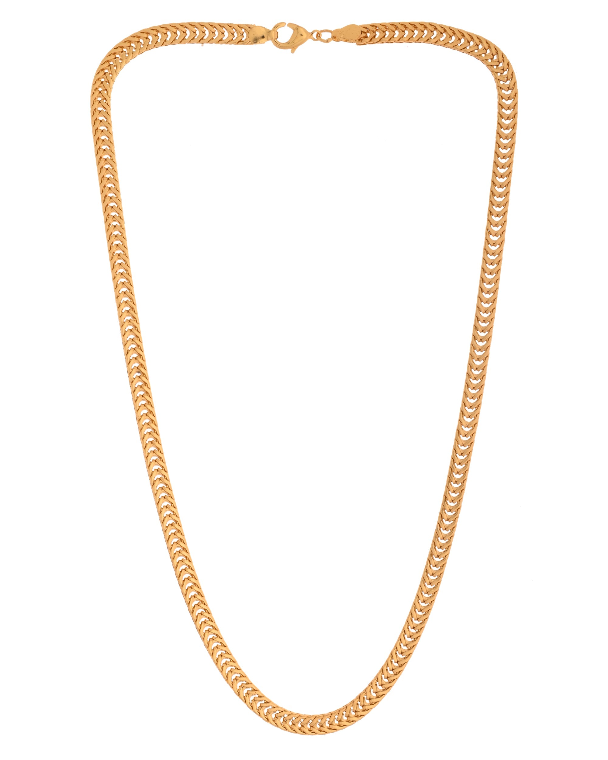 VOJ Stainless Steel Classic Linked Gold Polished Chain