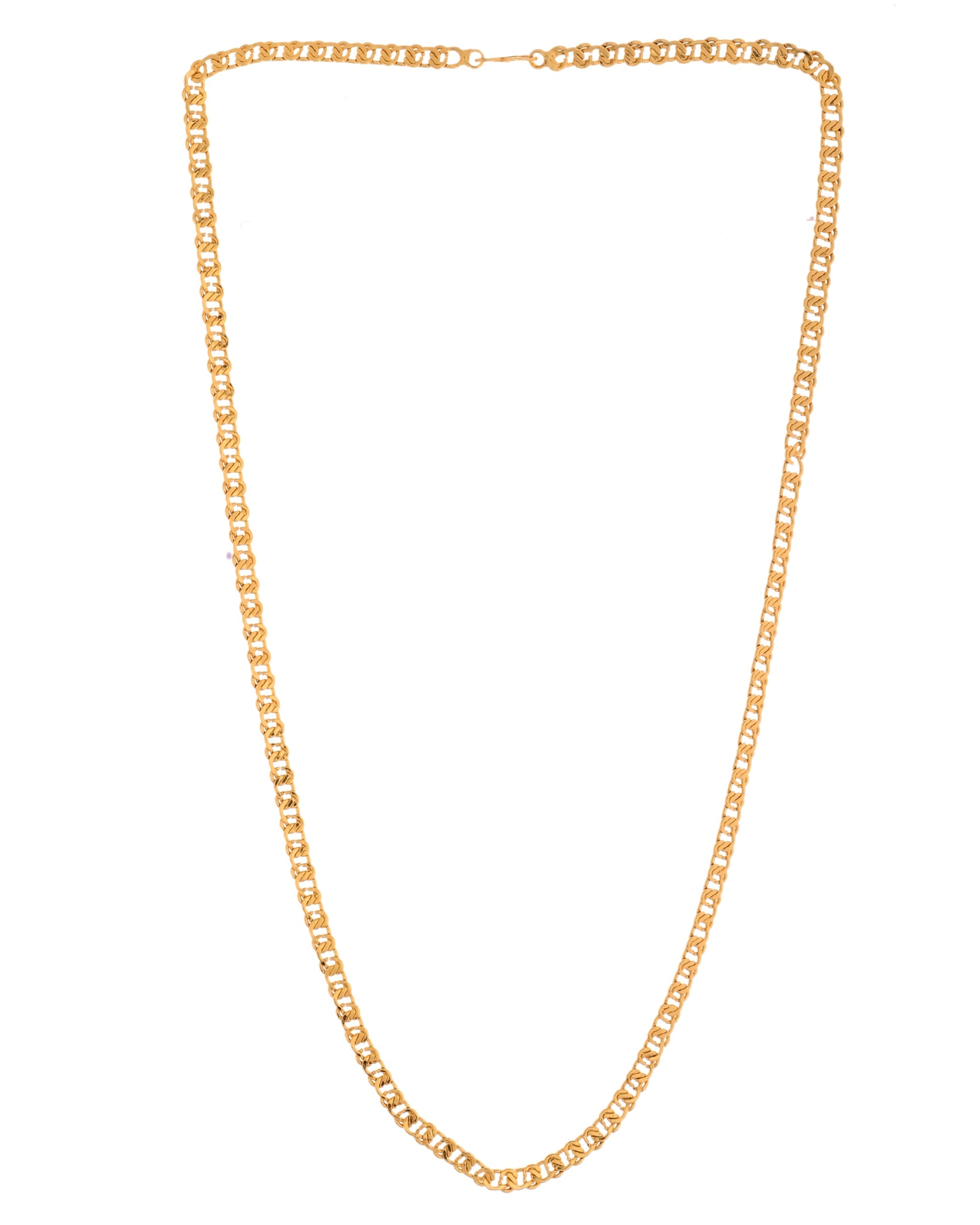 VOJ Stainless Steel Designer Gold Polished Chain For Men