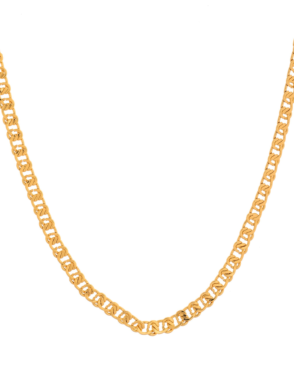 VOJ Stainless Steel Designer Gold Polished Chain For Men