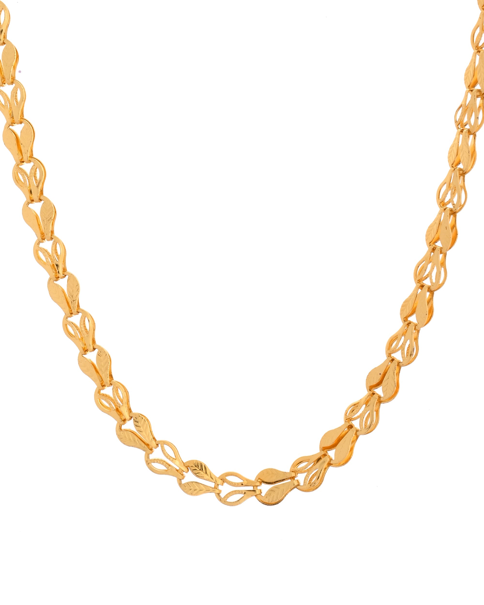 VOJ Men Designer Classic Gold Polished Chain