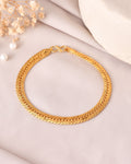 VOJ Men Stainless Steel Gold Polished Handcrafted Bracelet