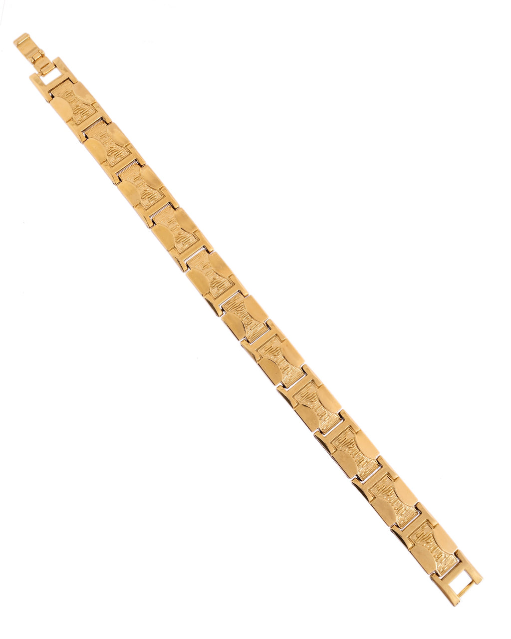 VOJ Men Gold Polished Designer Stainless Steel Bracelet