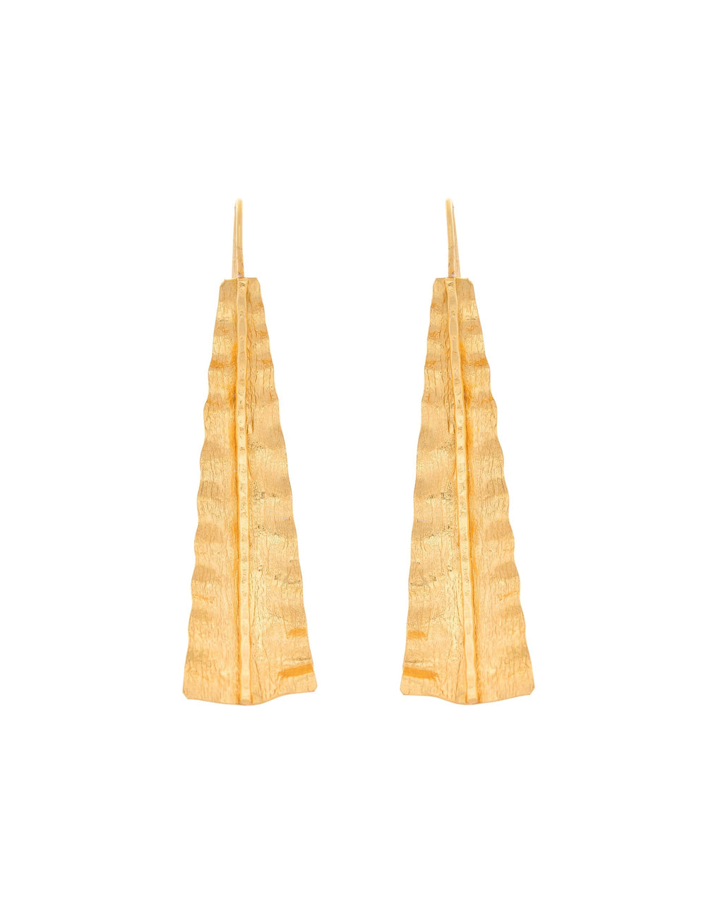 VOJ Gold Polished Anti Tarnished Elegant Designer Drop Earrings