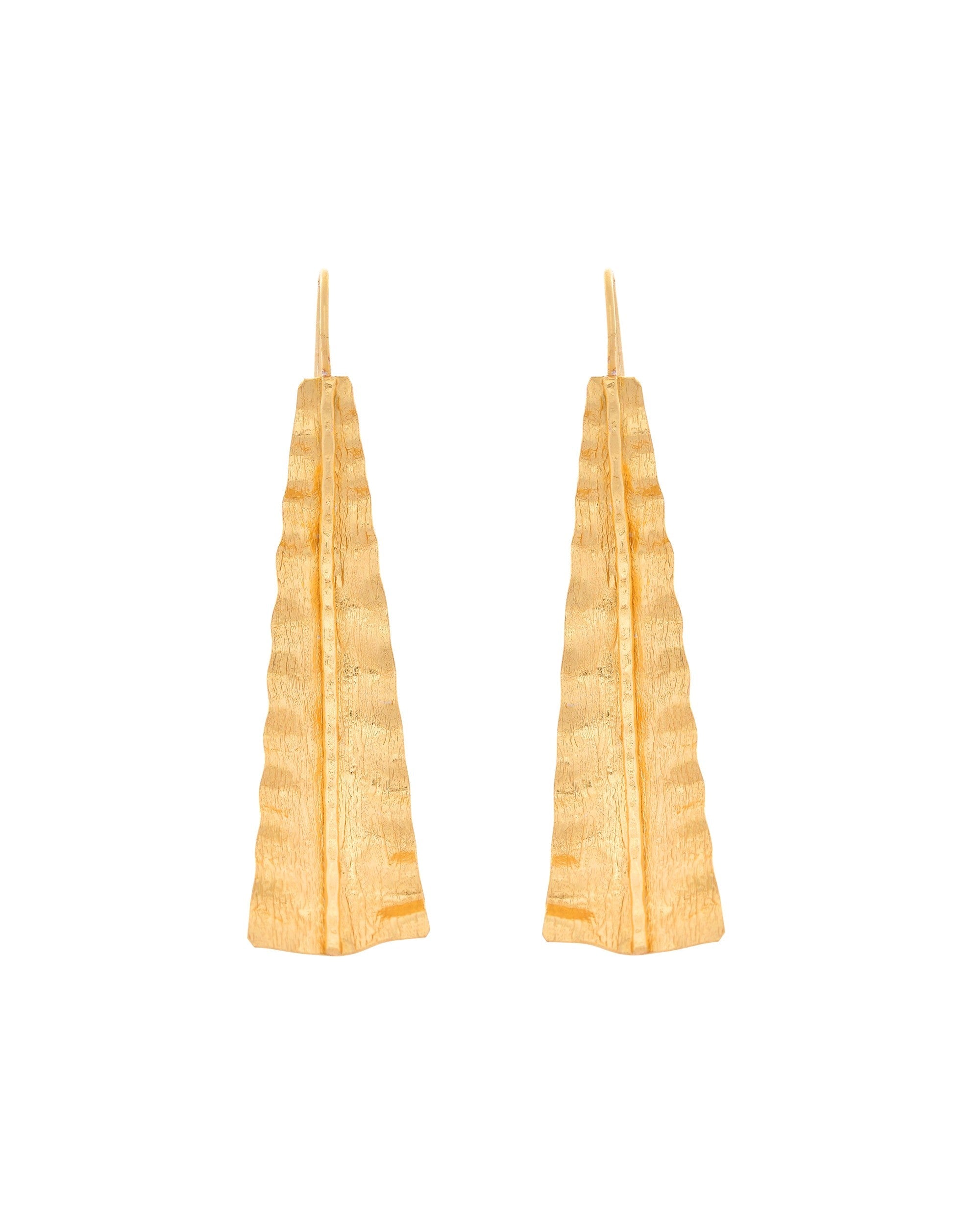 VOJ Gold Polished Anti Tarnished Elegant Designer Drop Earrings