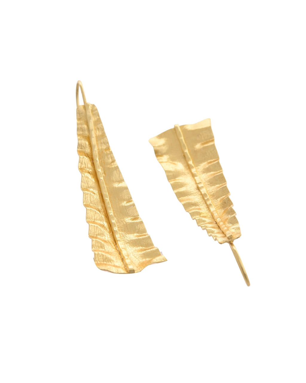 VOJ Gold Polished Anti Tarnished Elegant Designer Drop Earrings
