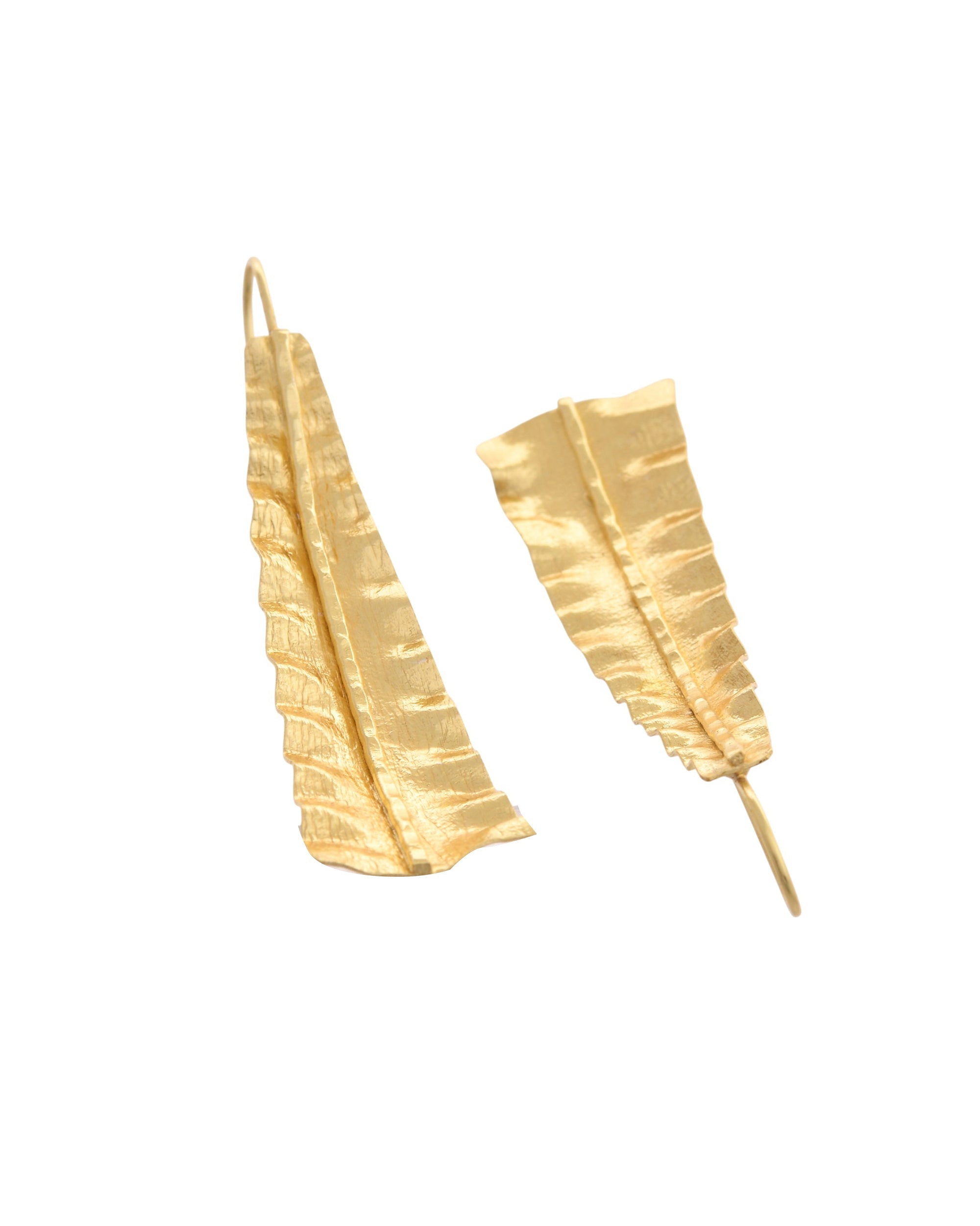 VOJ Gold Polished Anti Tarnished Elegant Designer Drop Earrings