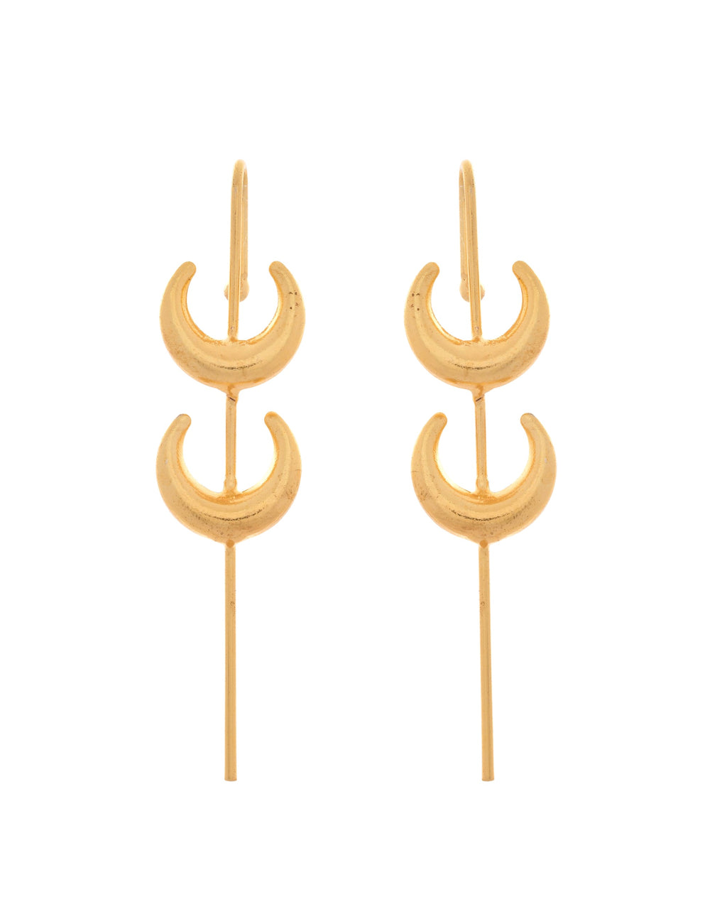 VOJ Gold Polished Moon Shaped Anti Tarnish Ear Cuff