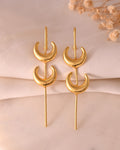 VOJ Gold Polished Moon Shaped Anti Tarnish Ear Cuff