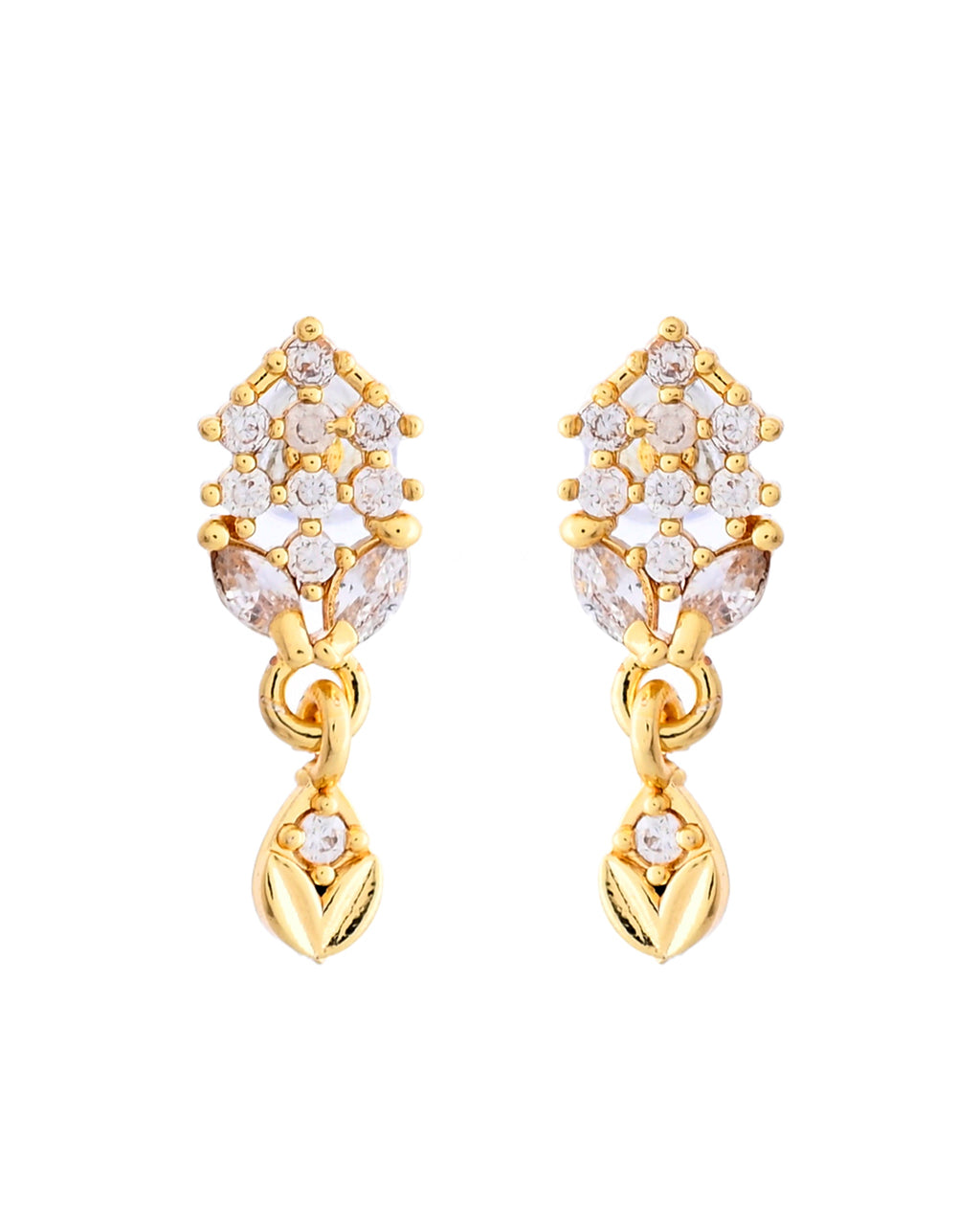 VOJ Gold-Polished AD Stone Studded MangalSutra Set