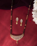 VOJ Gold-Polished AD Stone Studded MangalSutra Set