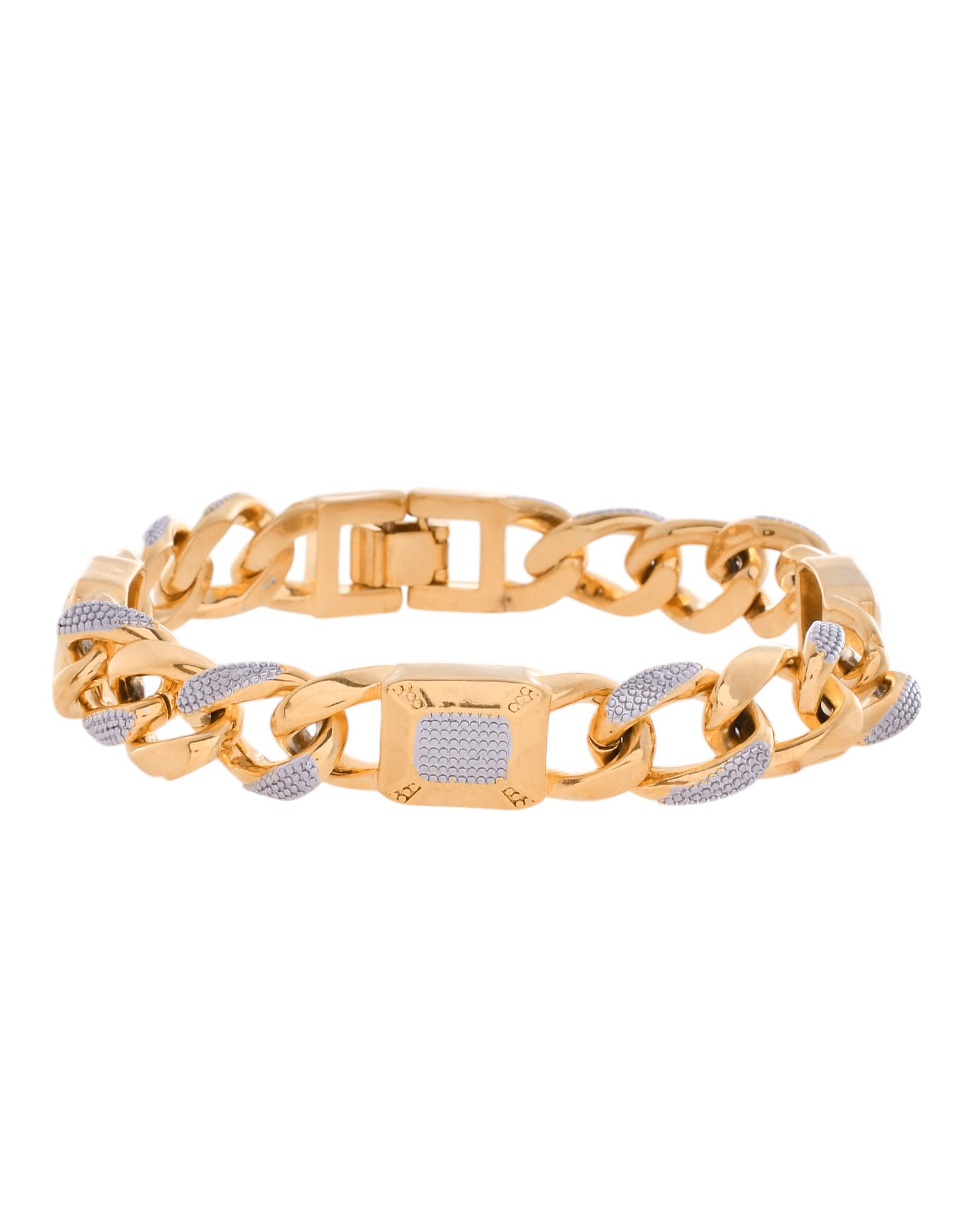 VOJ Dual Toned Men's Elgent Stylish Bracelet