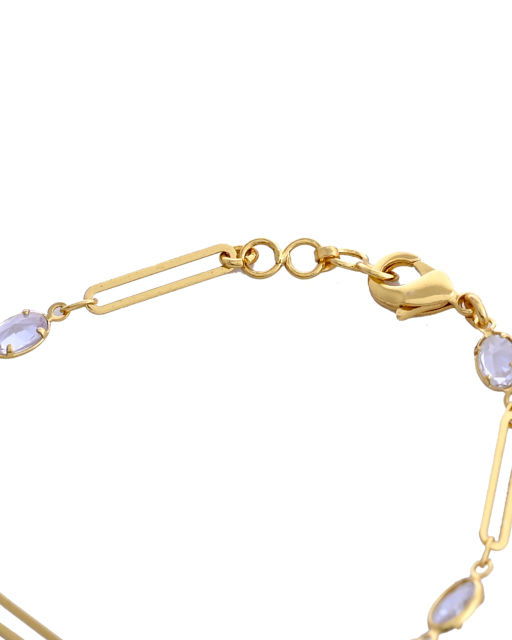 VOJ Gold-Polished Stone Studded Designer Women's Bracelet