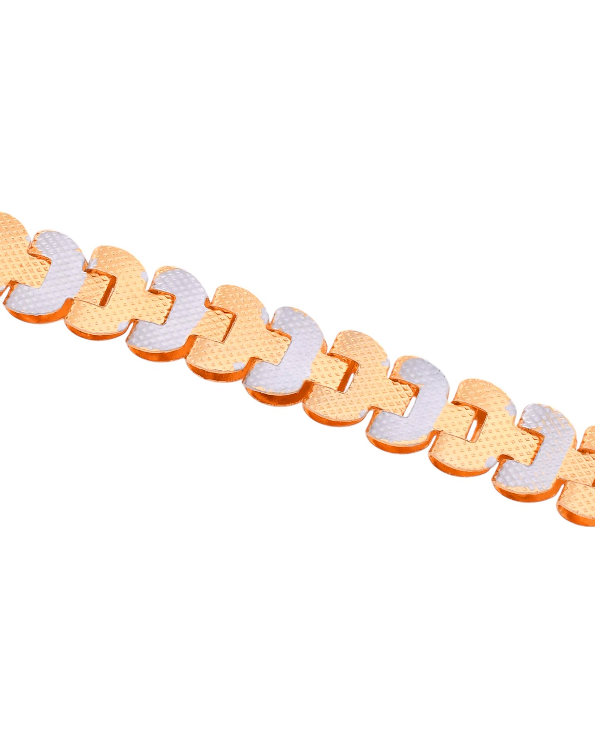 VOJ Dual Tone Stylish Men's Bracelet
