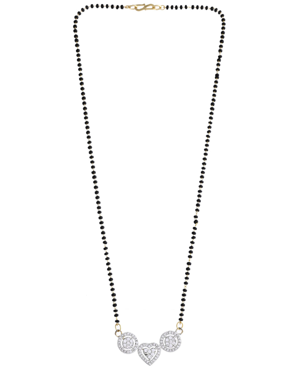 VOJ Silver Plated Stone Studded Elegent Mangalsutra
