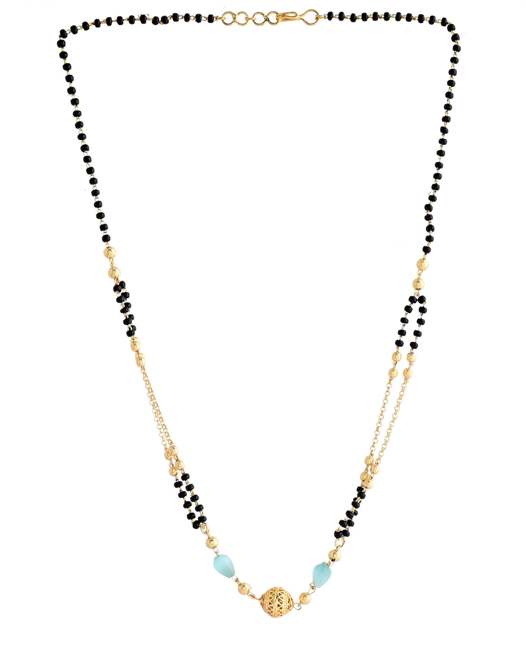 VOJ Gold-Polished Beads Studded MangalSutra