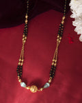 VOJ Gold-Polished Beads Studded MangalSutra