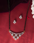 VOJ Gold Toned AD Stone Studded Floral MangalSutra Set