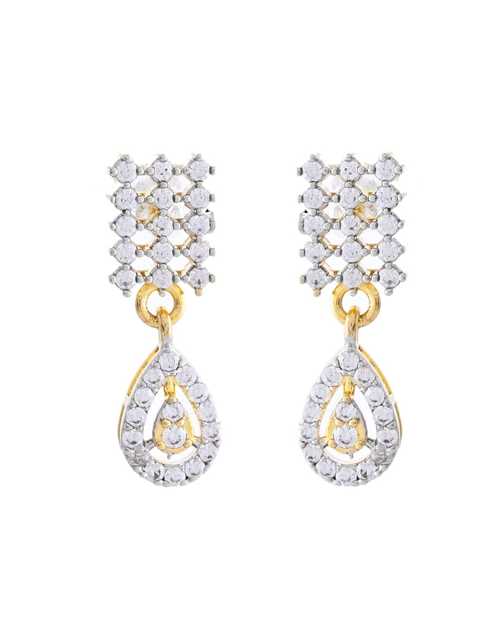 VOJ Gold-Polished Designer AD Mangalsutra Set