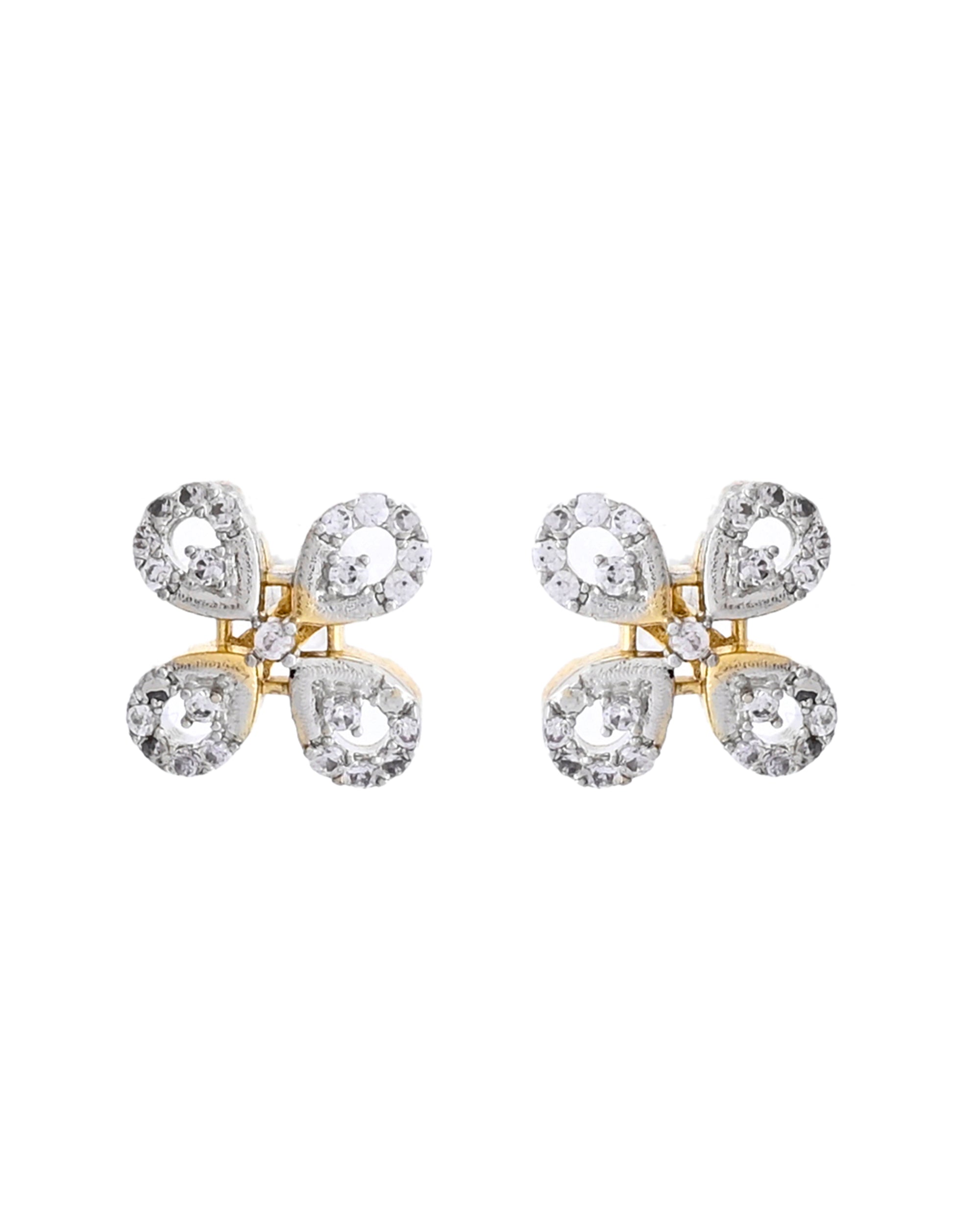 VOJ Gold-Polished Stylish AD Mangalsutra Set