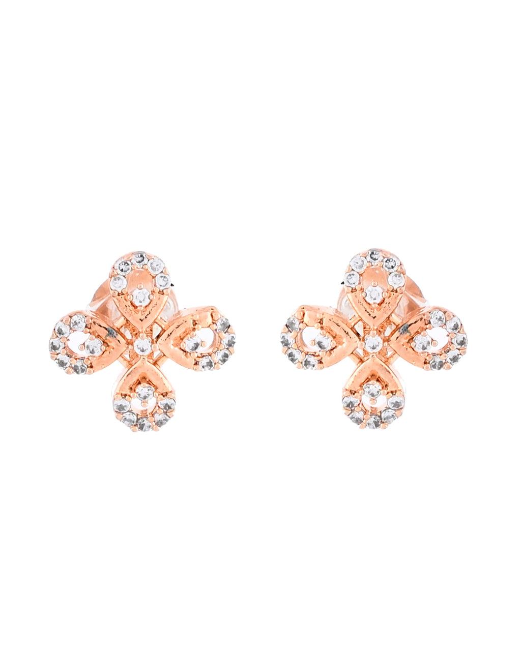 VOJ Rose Gold-Polished Stylish AD Mangalsutra Set