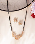 VOJ Rose Gold-Polished Stylish AD Mangalsutra Set