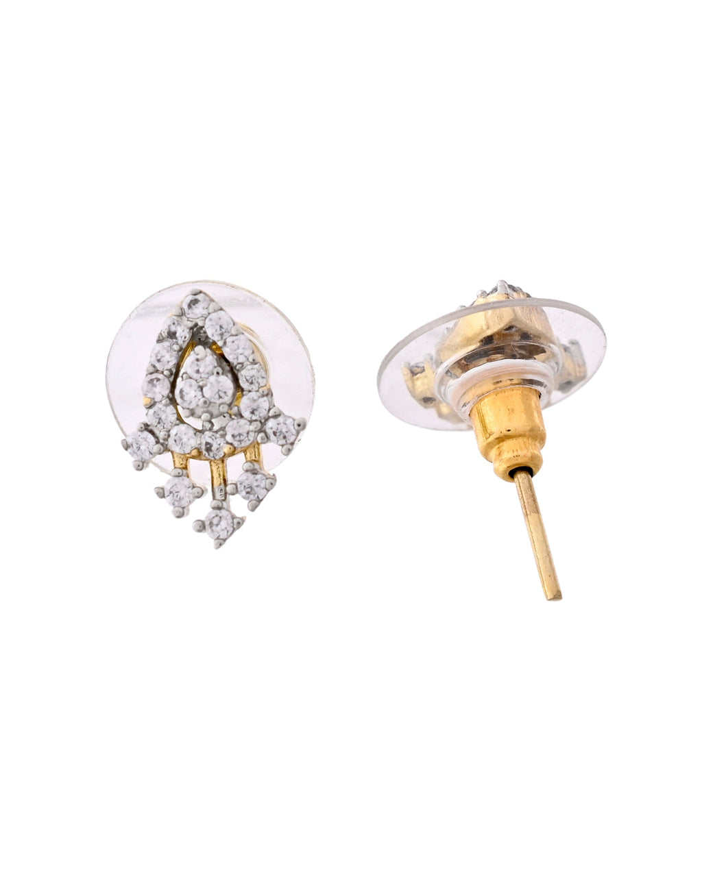 VOJ Gold-Polished Tear Drop Shape AD Mangalsutra Set