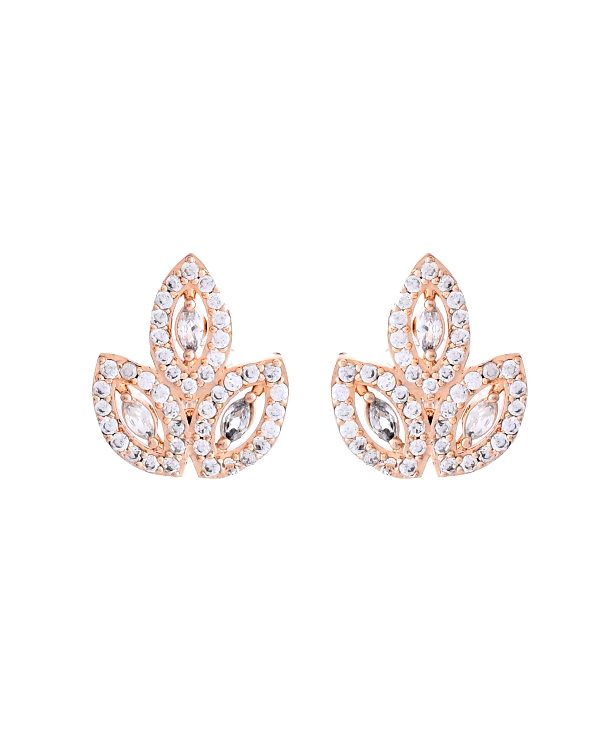 VOJ Gold-Polished Stylish Tear Drop AD Mangalsutra Set